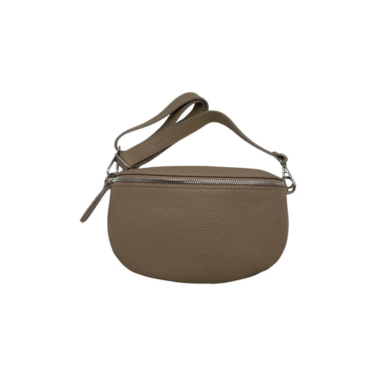 LINA GRAINED LEATHER BELT BAG 25CM SAND