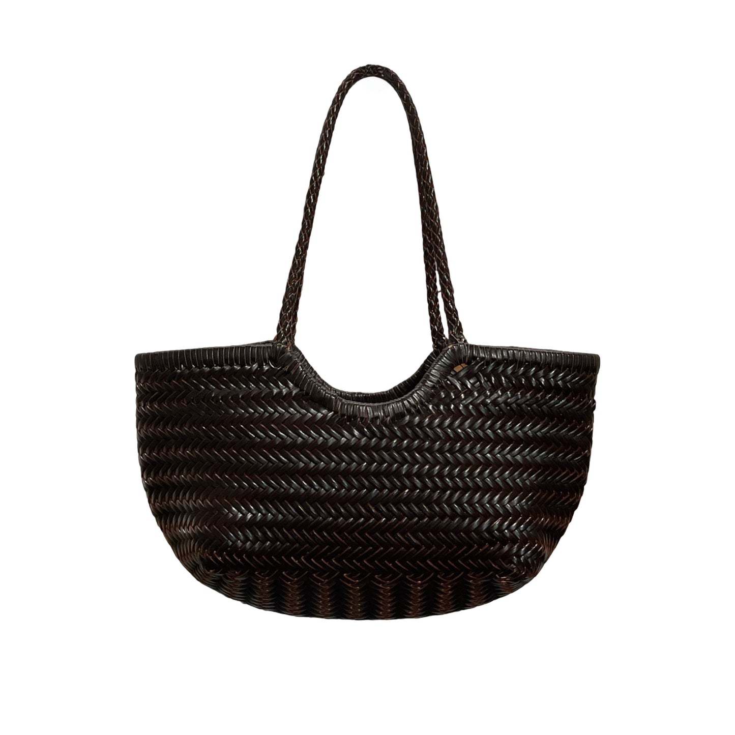 Sac Shopping Cuir Tresse Horizon