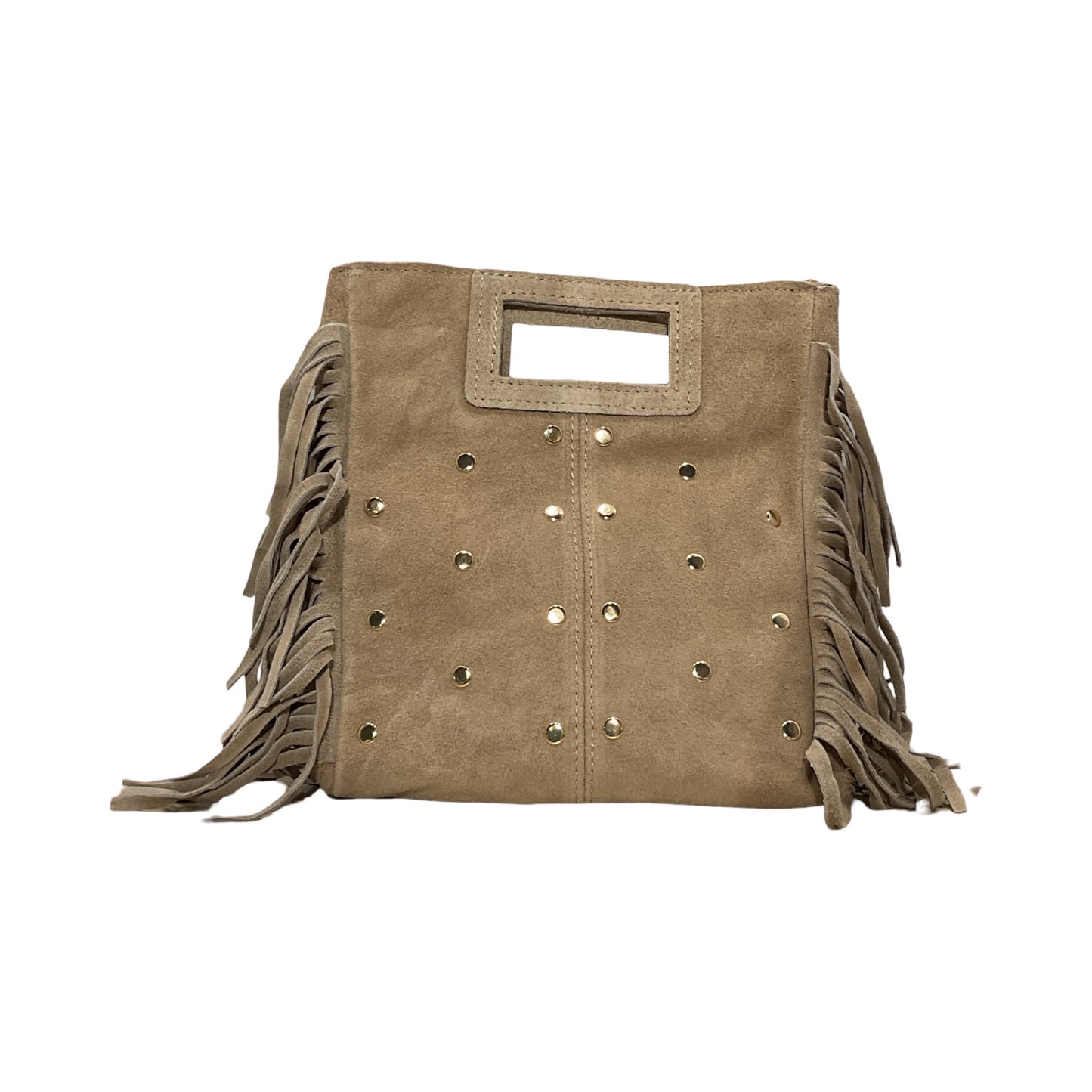 SAC MARION SUEDE CLOUTE OR