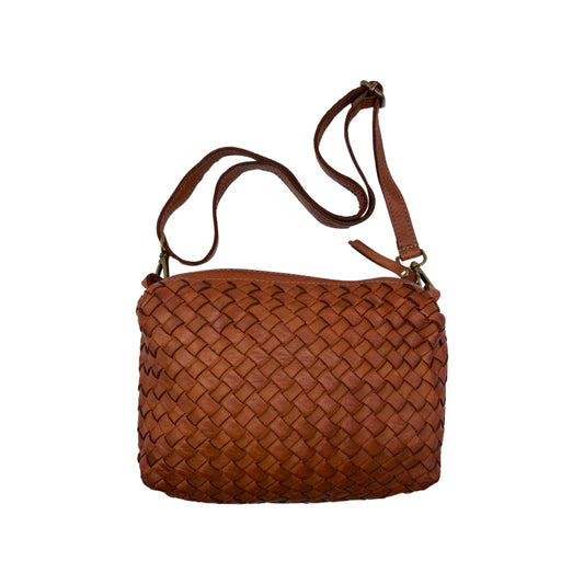 BERENICE WASHED LEATHER CROSSBODY BAG COGNAC