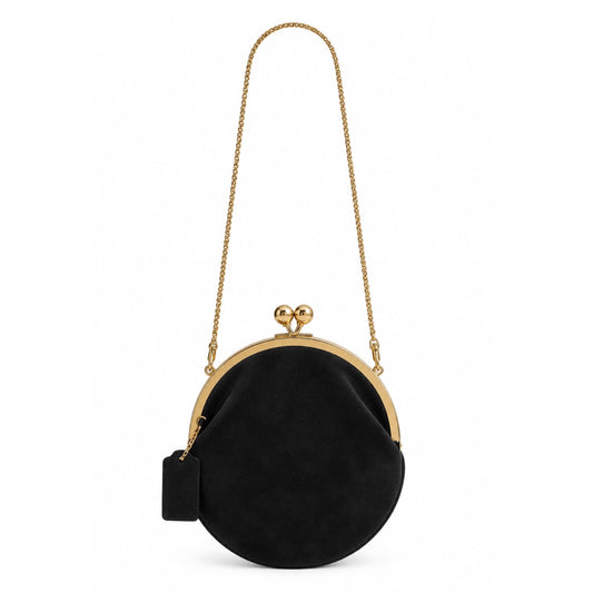 Sac Tissus Suède Fermoir