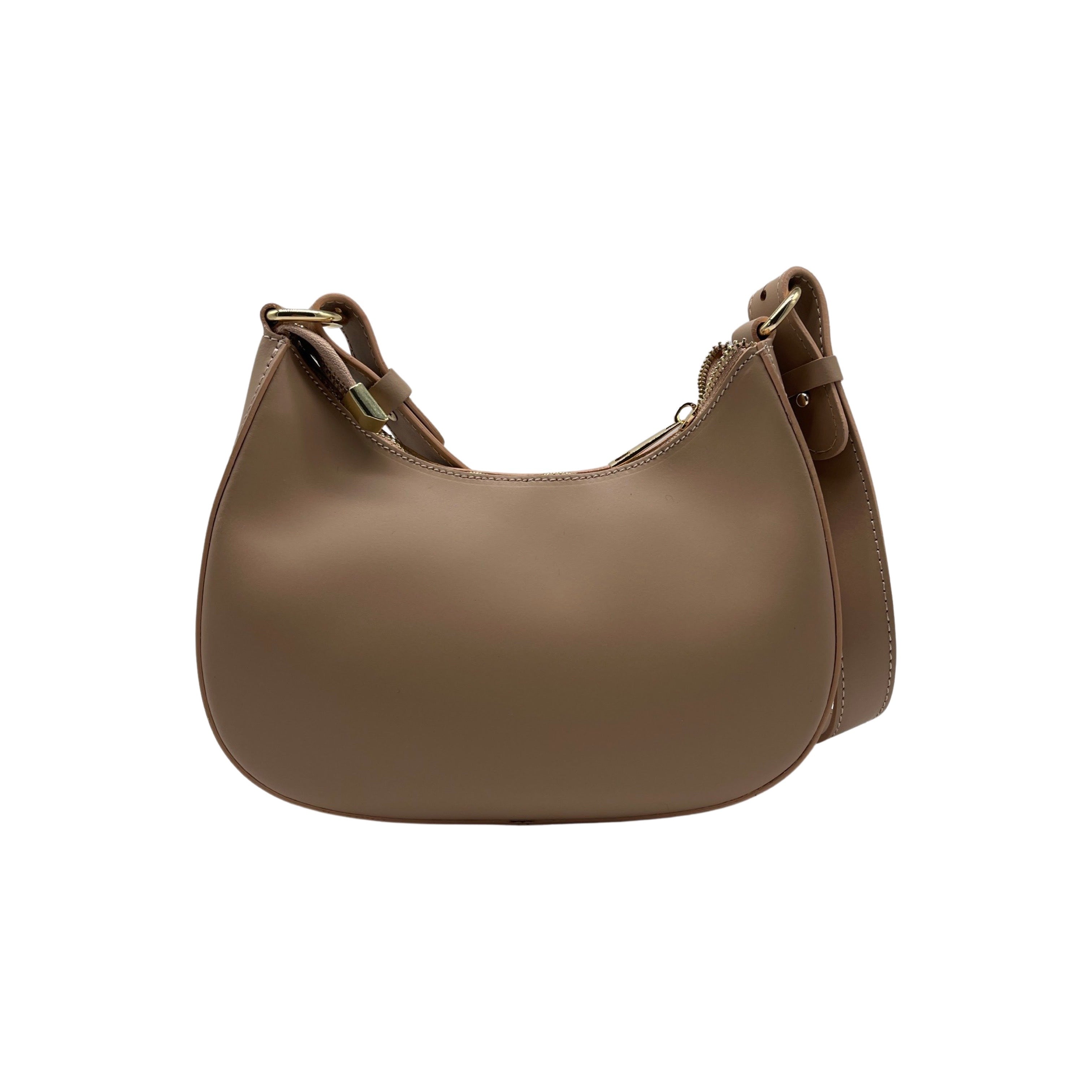 SAC EPAULE CUIR LISSE OCEANE NUDE Louisa Lee