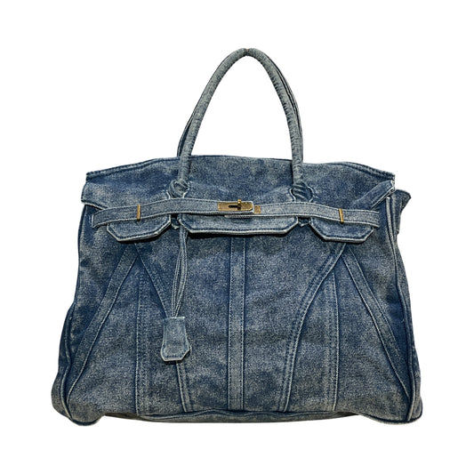 SAC PORTE MAIN JEAN LARGE VINTAGE