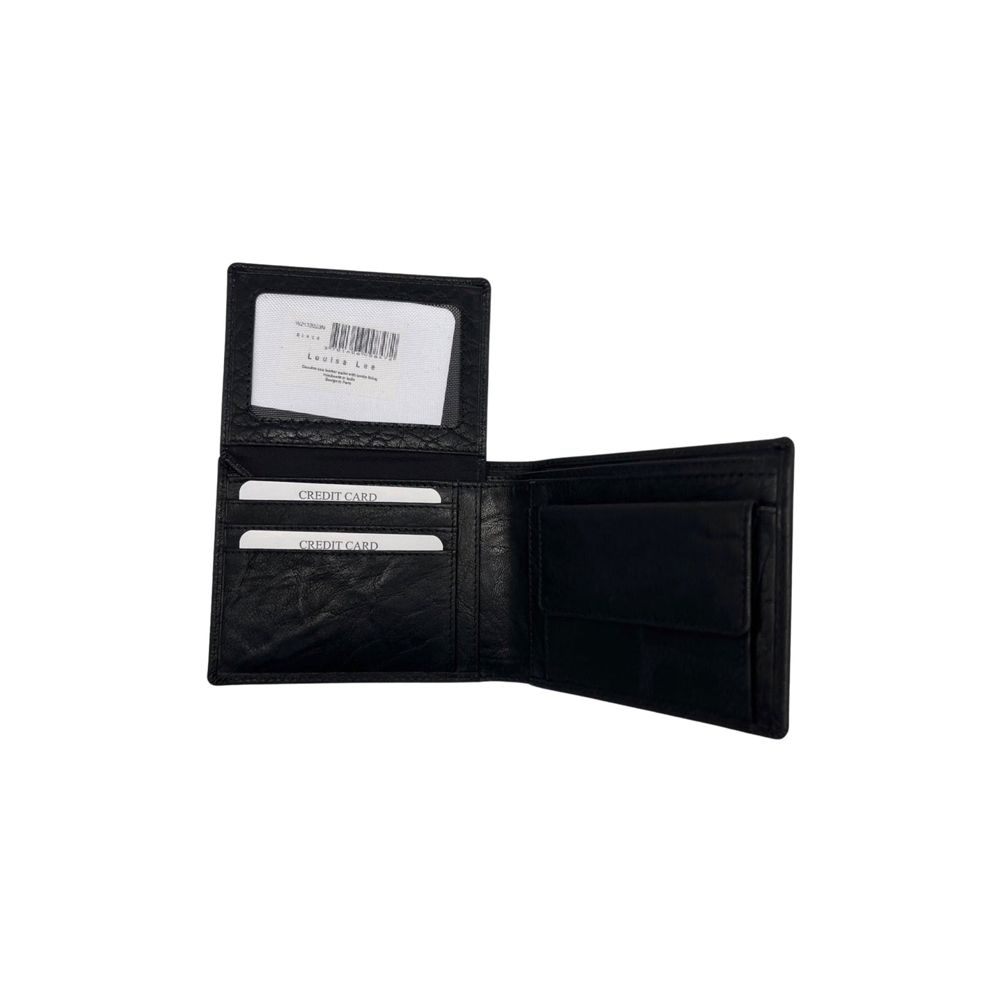 PORTE FEUILLE CUIR SAUVAGE SIMON NOIR