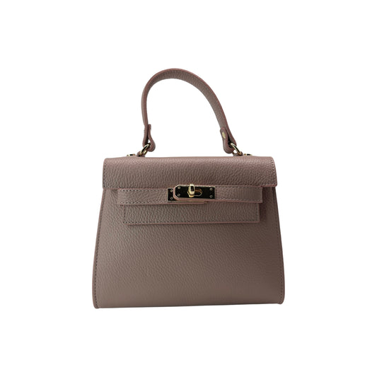 MARA NUDE GRAINED LEATHER HANDLE BAG