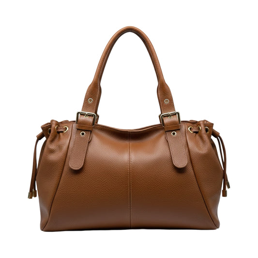 SAC CUIR GRAINE "LACET" LARGE