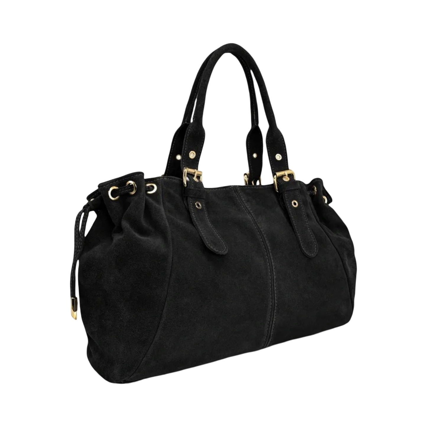 SAC CUIR SUEDE "LACET" LARGE