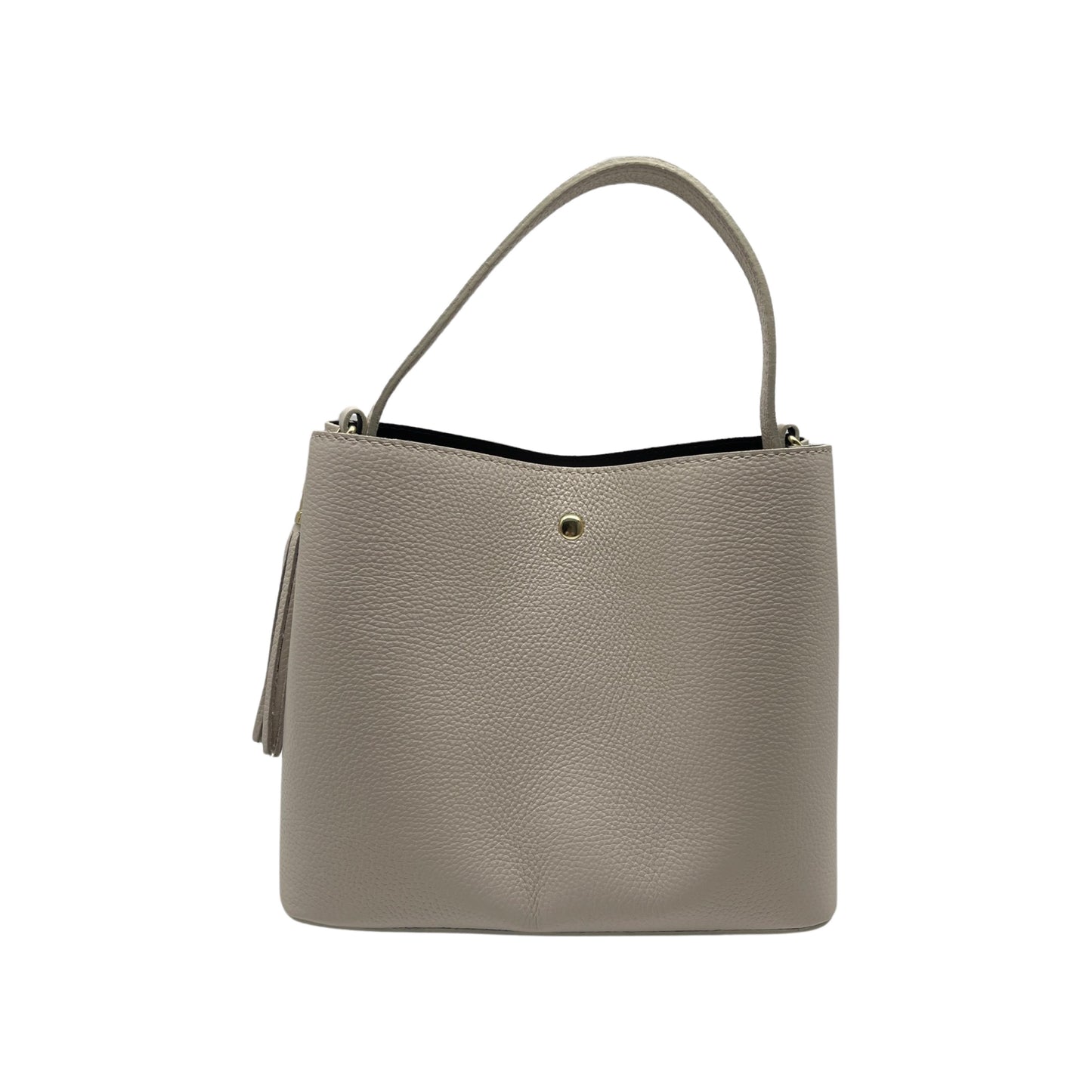 ELOISE G BEIGE GRAIN LEATHER BUCKET BAG