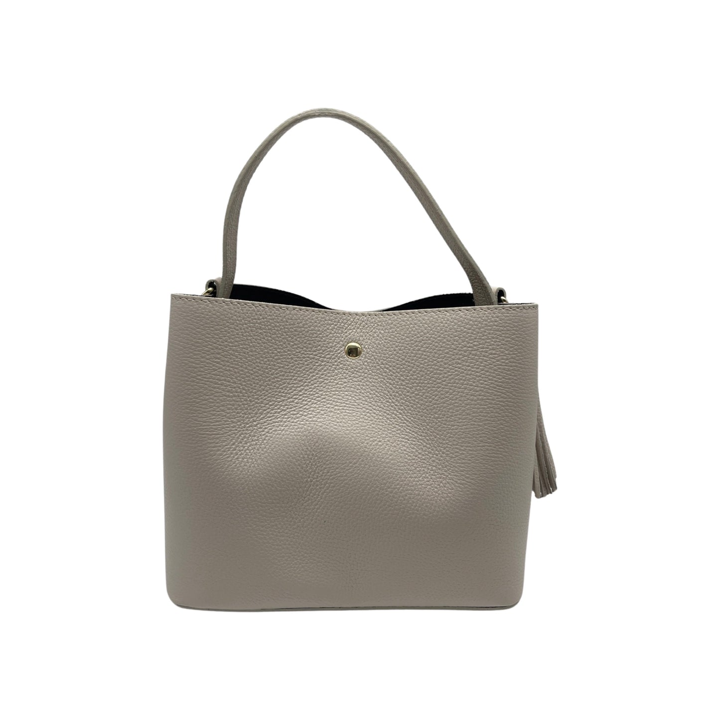 ELOISE G BEIGE GRAIN LEATHER BUCKET BAG