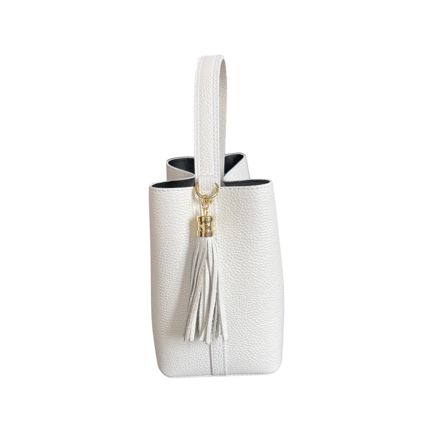 SAC SEAU CUIR GRAINE ELOISE G BLANC