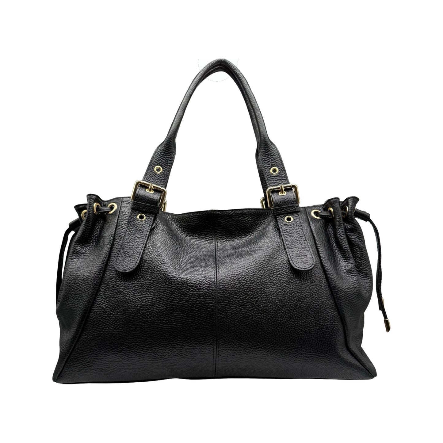 SAC CUIR GRAINE LACET LARGE