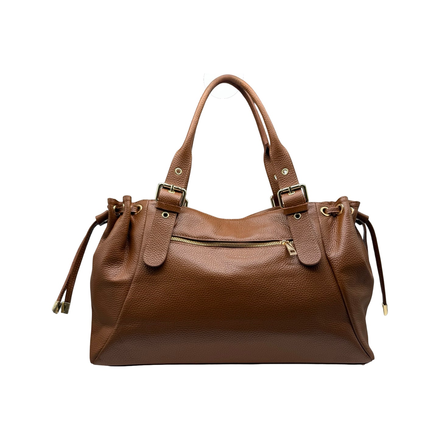 SAC CUIR GRAINE LACET LARGE