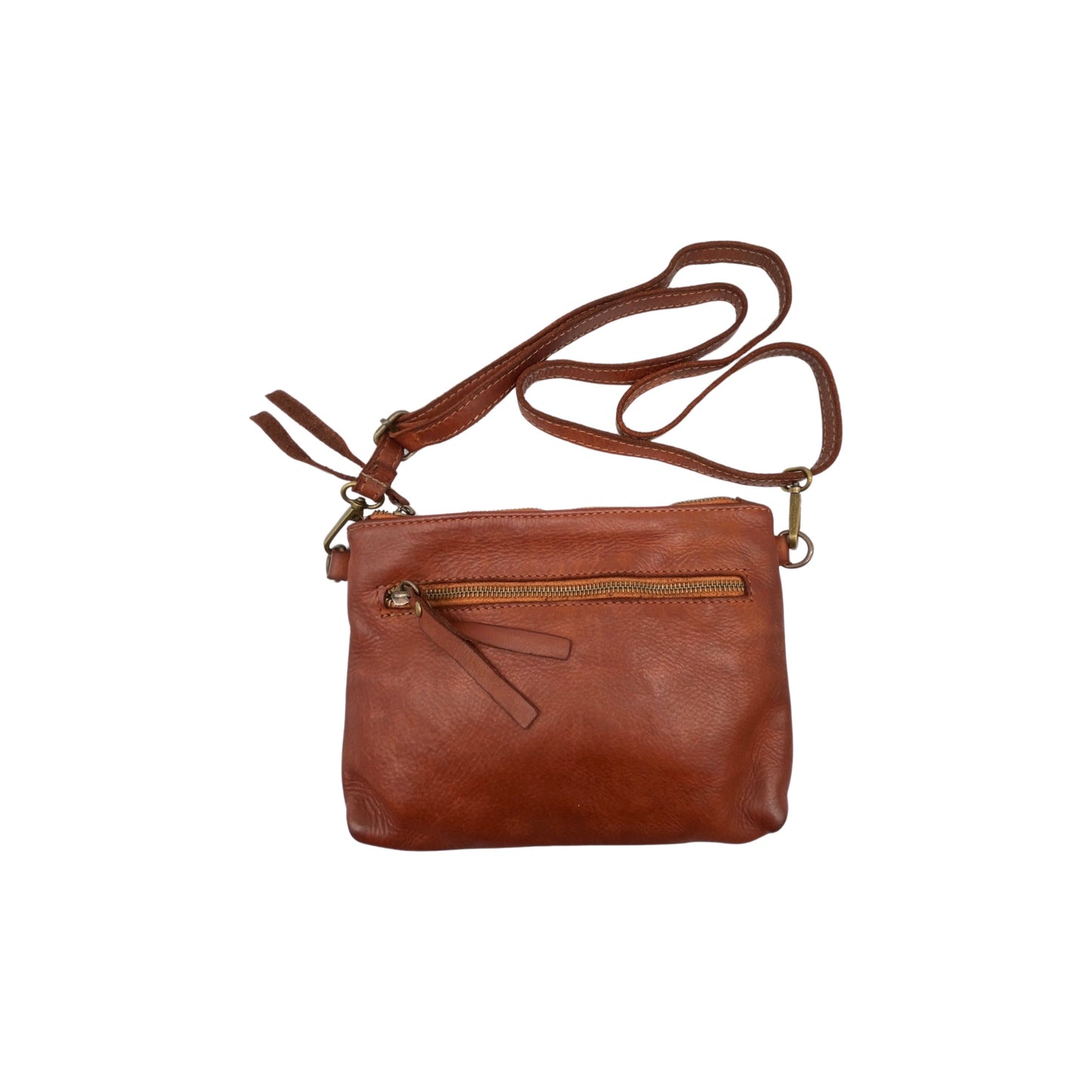 SAC CUIR WASHED  SARAS CAMEL