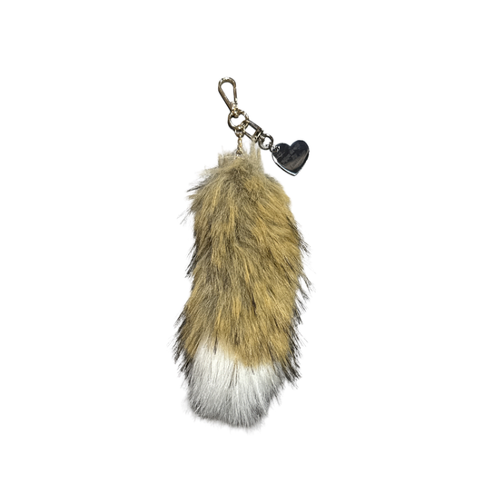 BIJOUX DE SAC FAUSSE FOURRURE BICOLORE PETIT