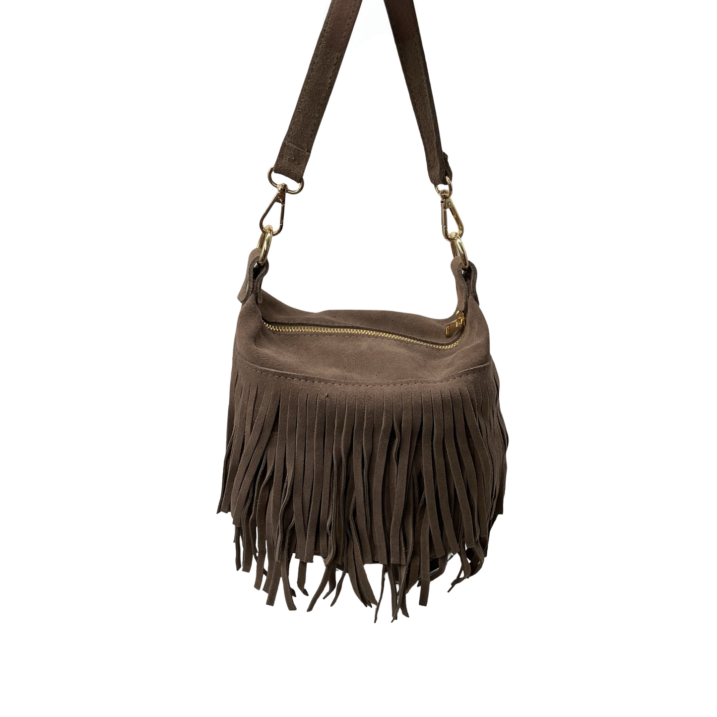 SAC CUIR SUEDE FRANGE CHANTALE