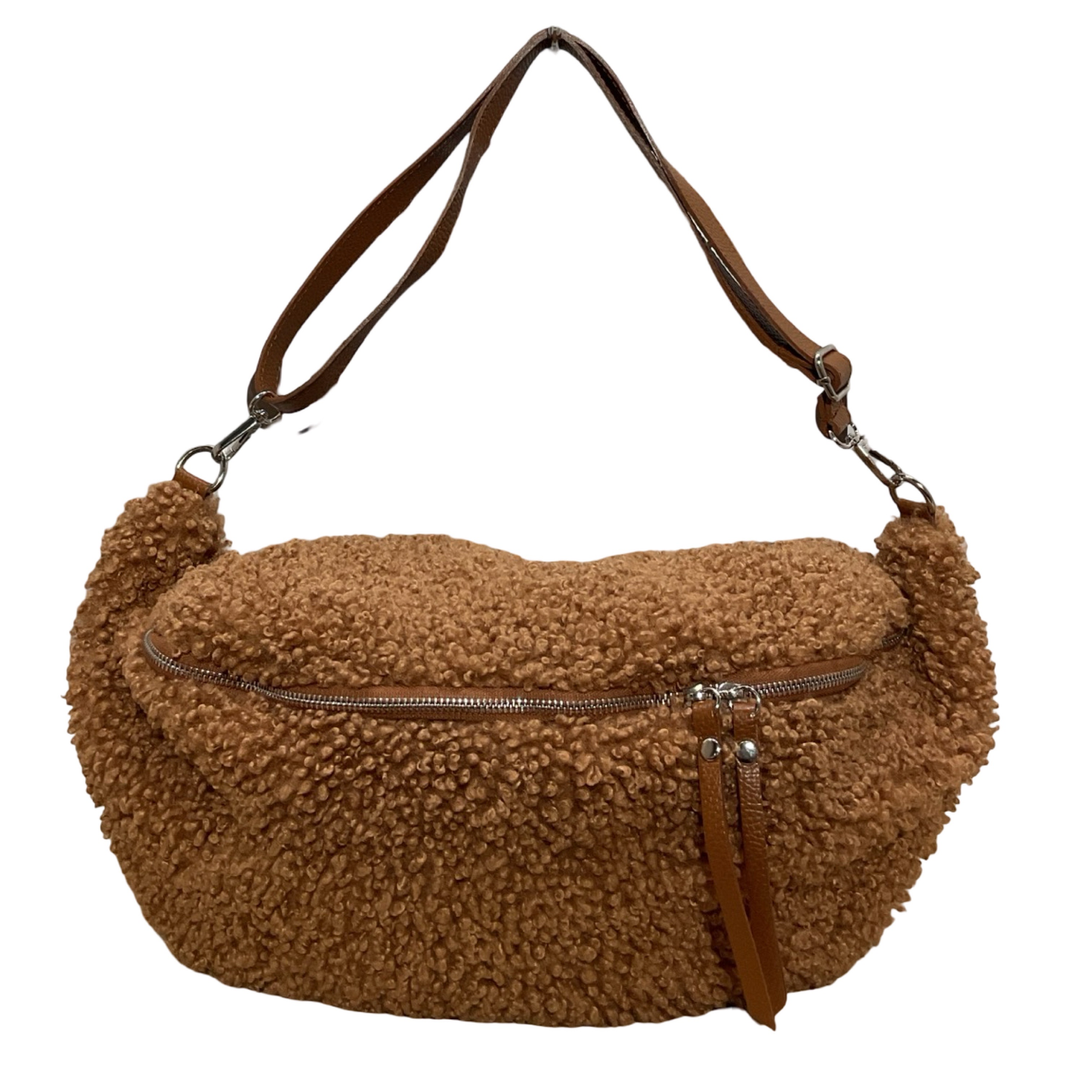 GRAND SAC BANANE XL TEDDY GARNI CUIR