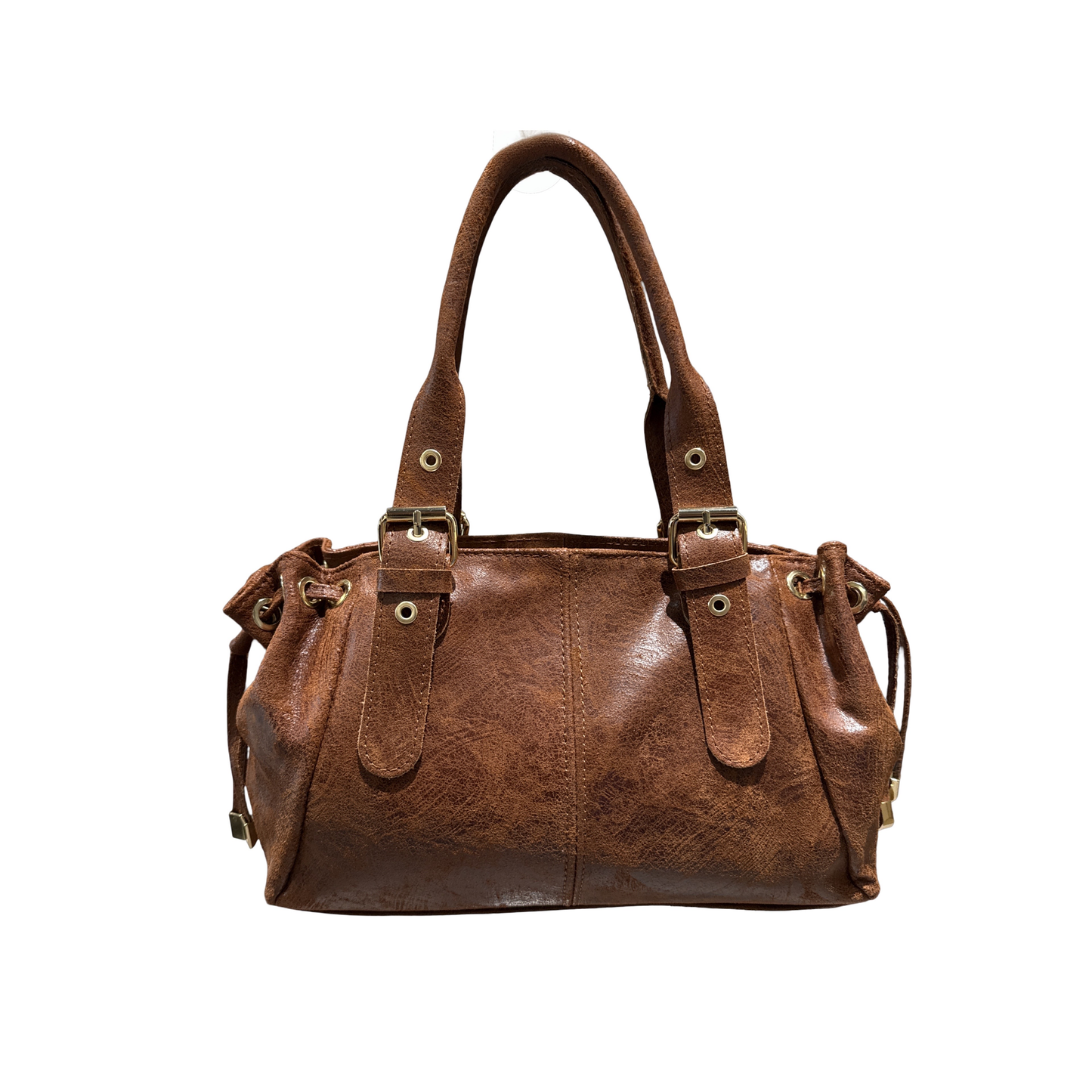 SAC CUIR BROSSE "LACET" SMALL