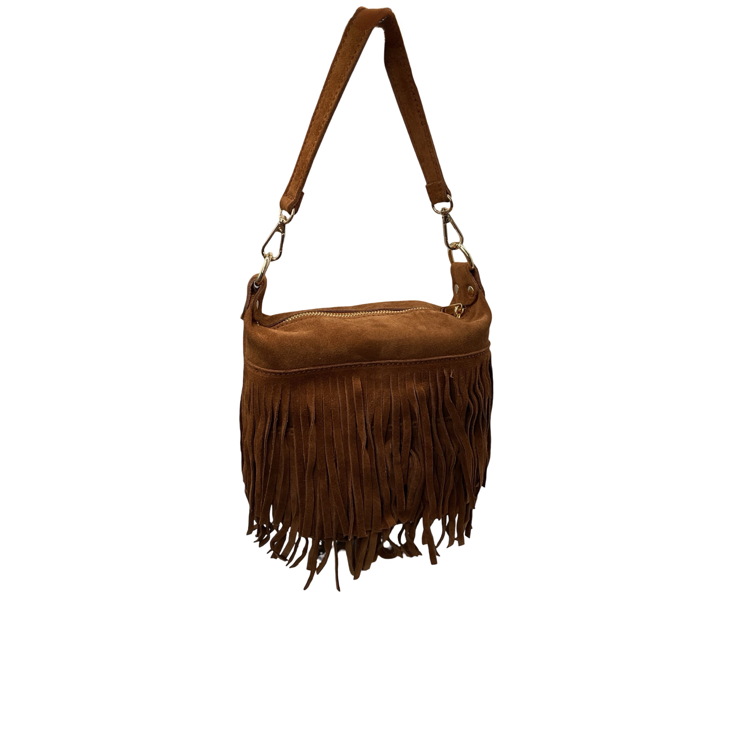 SAC CUIR SUEDE FRANGE CHANTALE