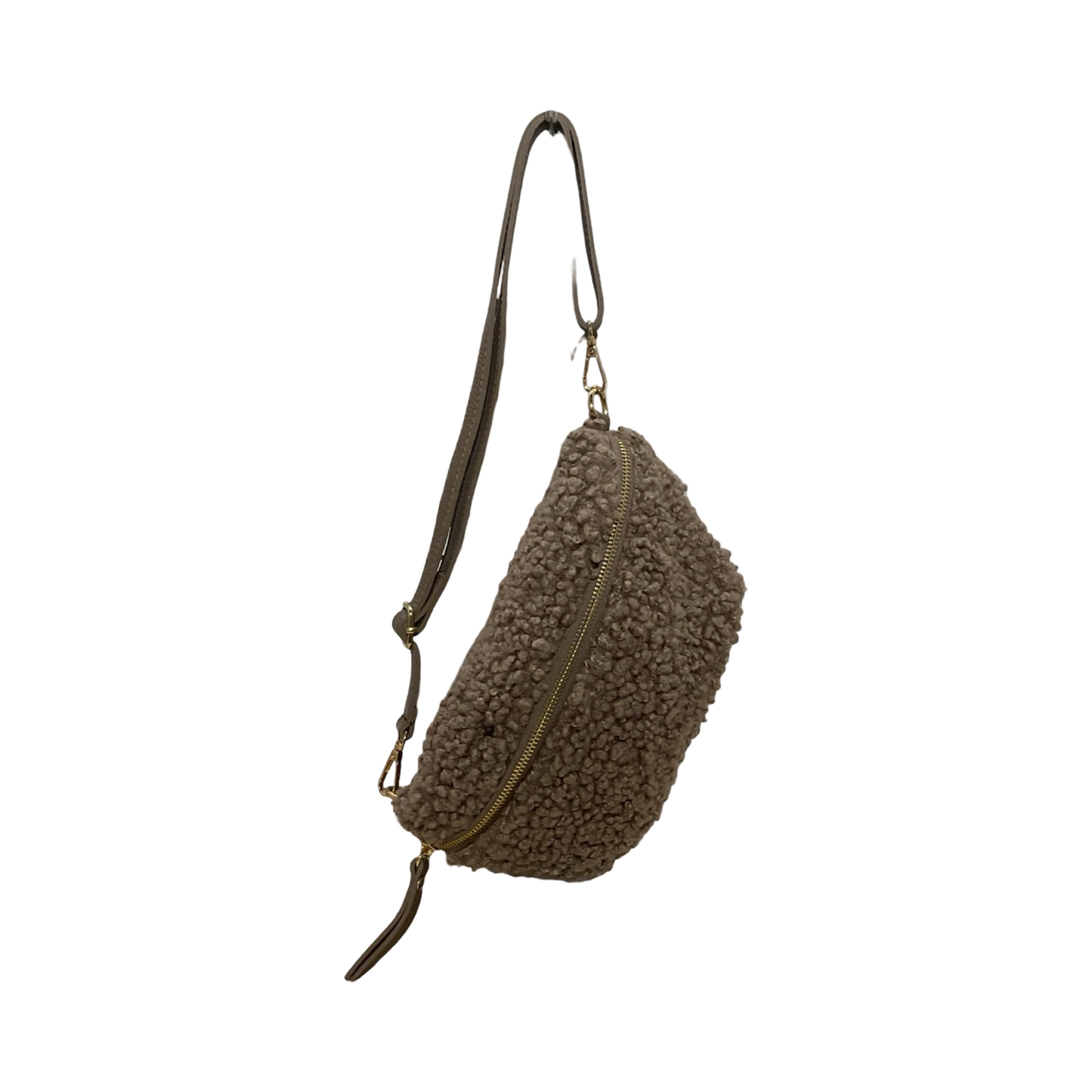 SAC BANANE TEDDY GARNI CUIR