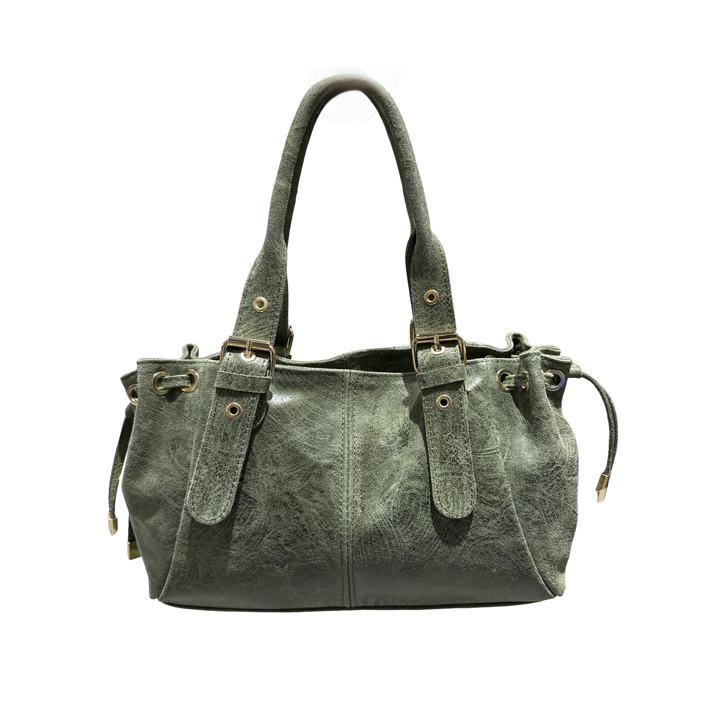 SAC CUIR BROSSE "LACET" SMALL