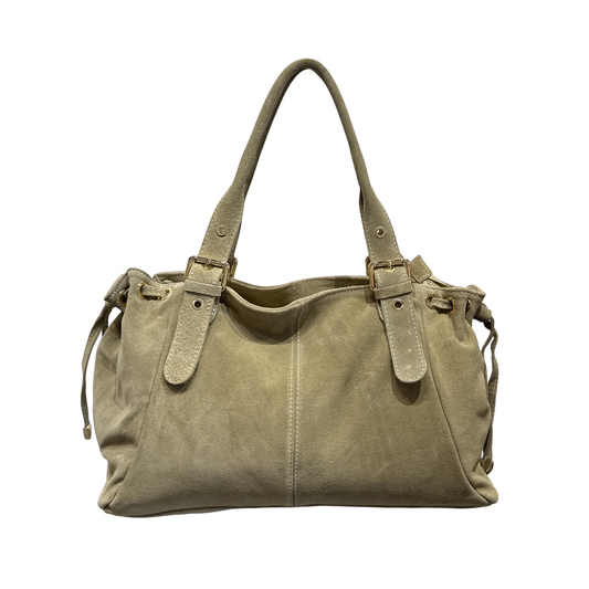 SAC CUIR SUEDE "LACET" LARGE