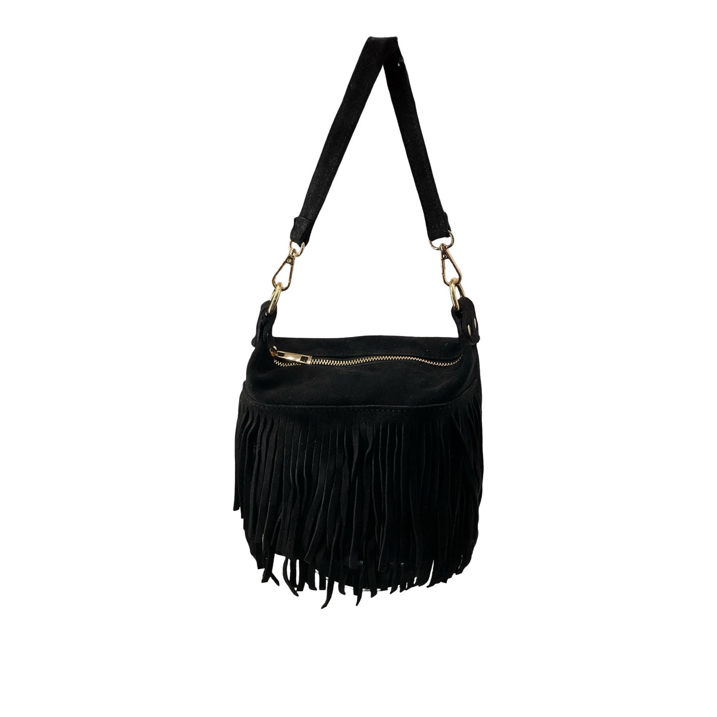 SAC CUIR SUEDE FRANGE CHANTALE