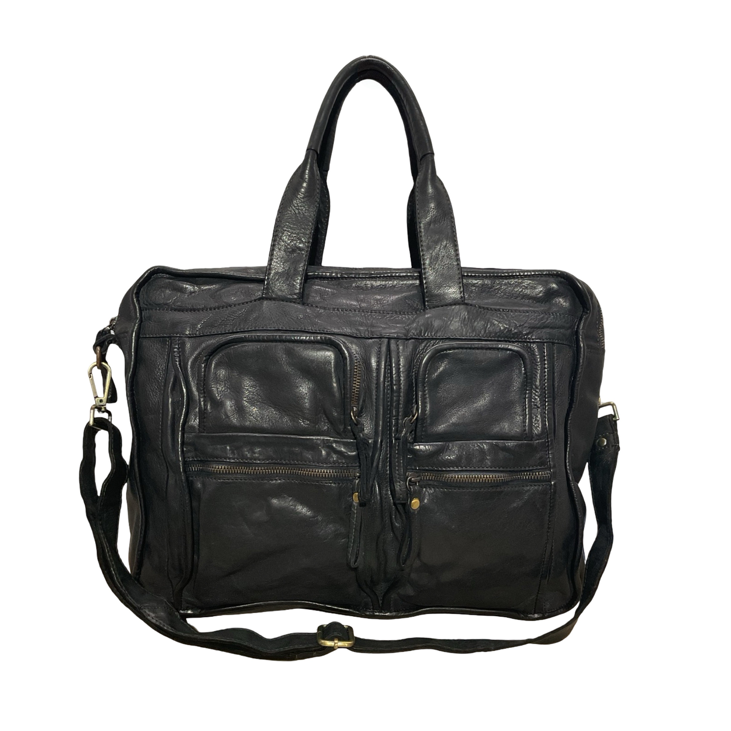 SAC CARTABLE CUIR WASHED BOS
