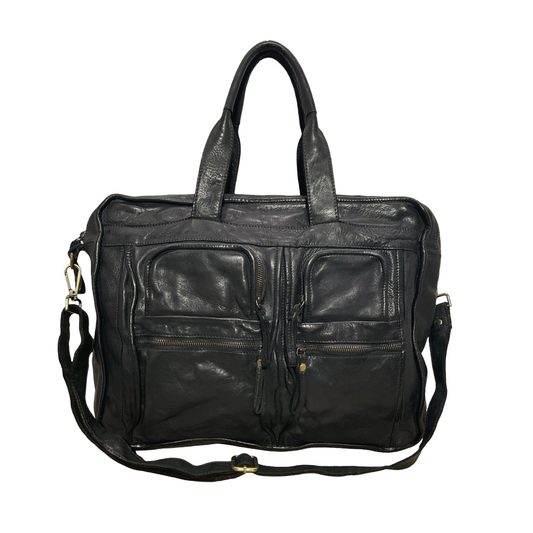 SAC CARTABLE CUIR WASHED BOS