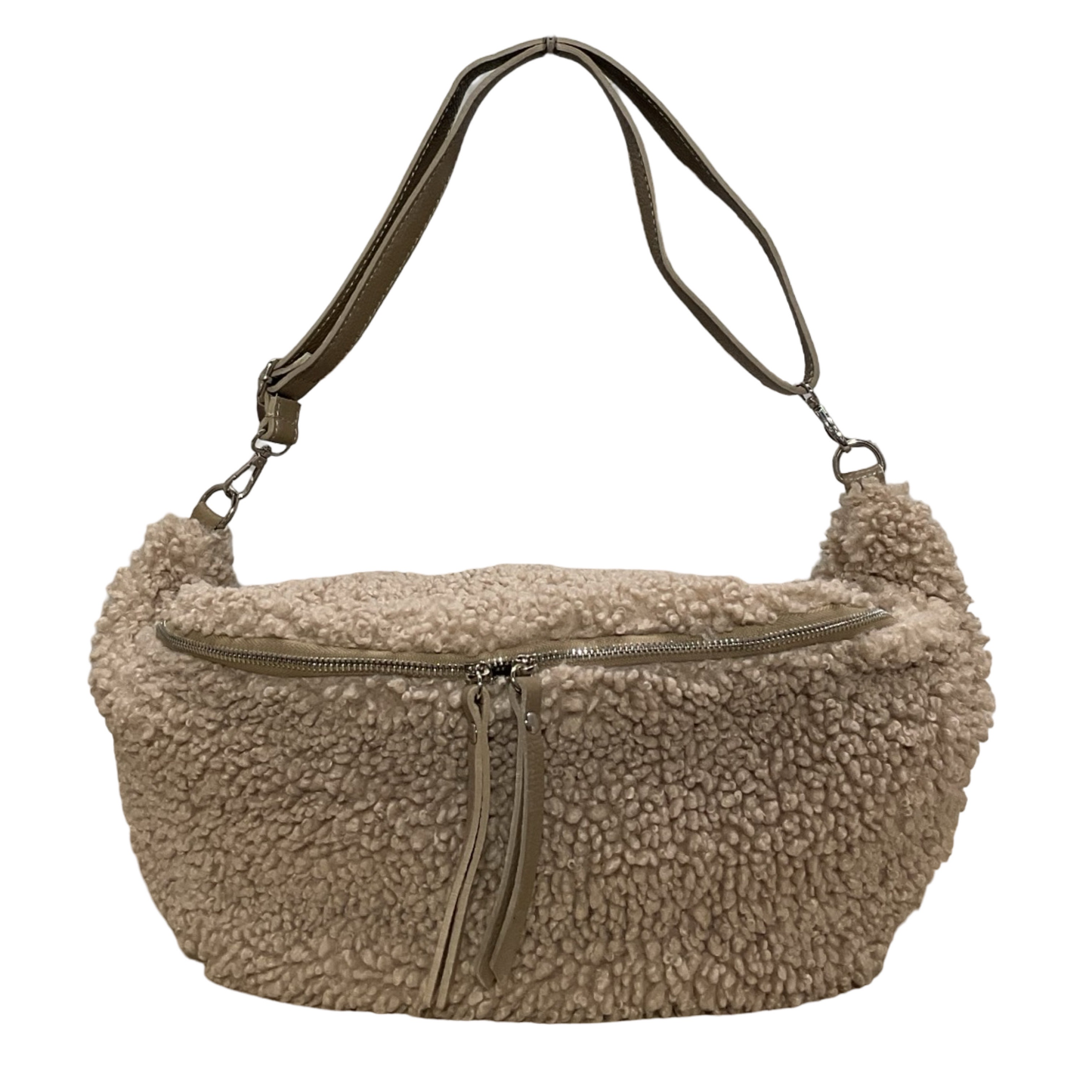 GRAND SAC BANANE XL TEDDY GARNI CUIR
