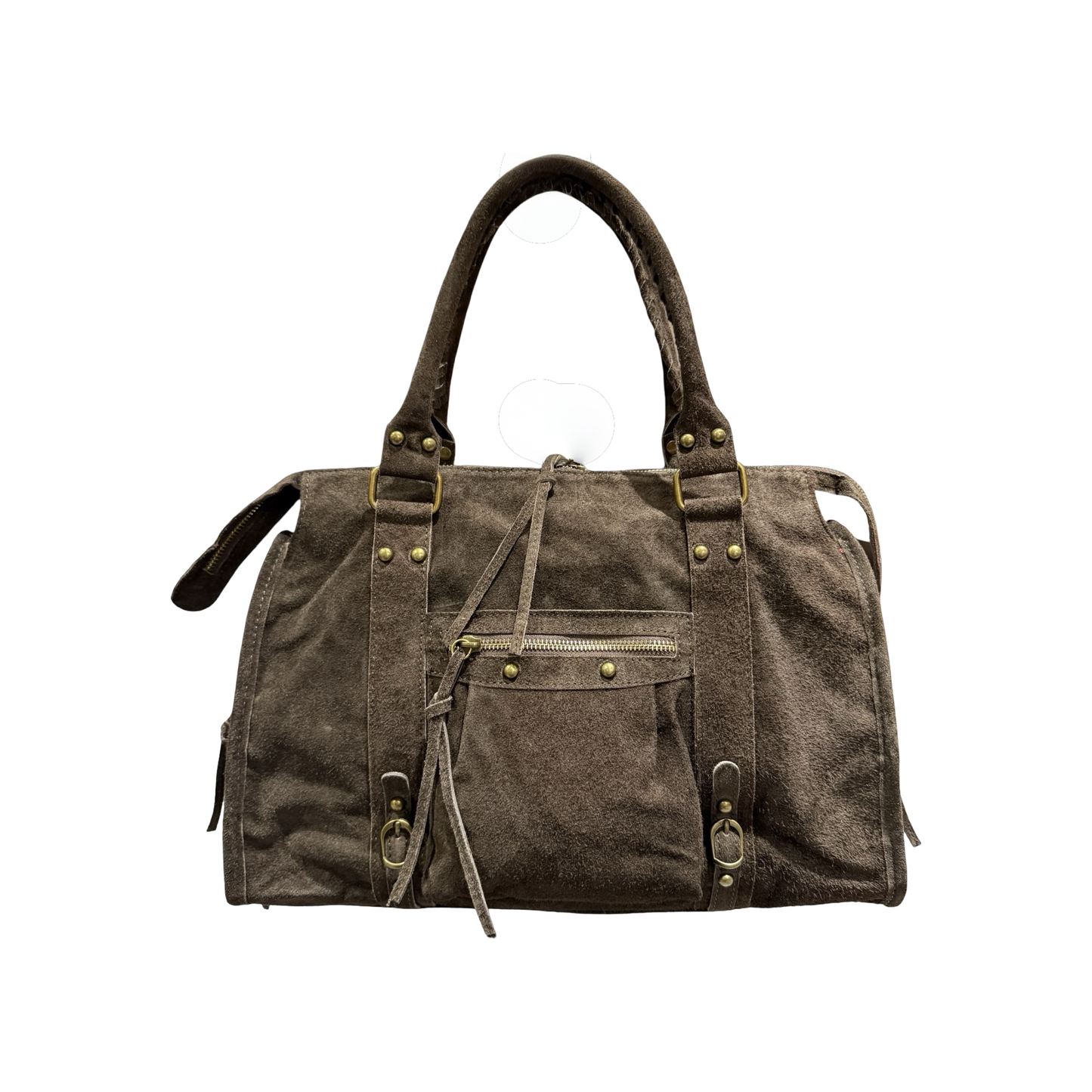 SAC CUIR SUÈDE CAPUCINE LARGE