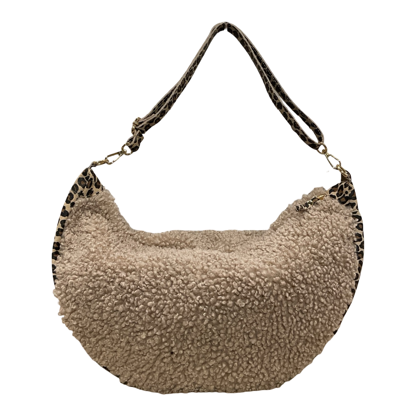 GRAND SAC BANANE BANDOULIERE CUIR ET MOUMOUTE