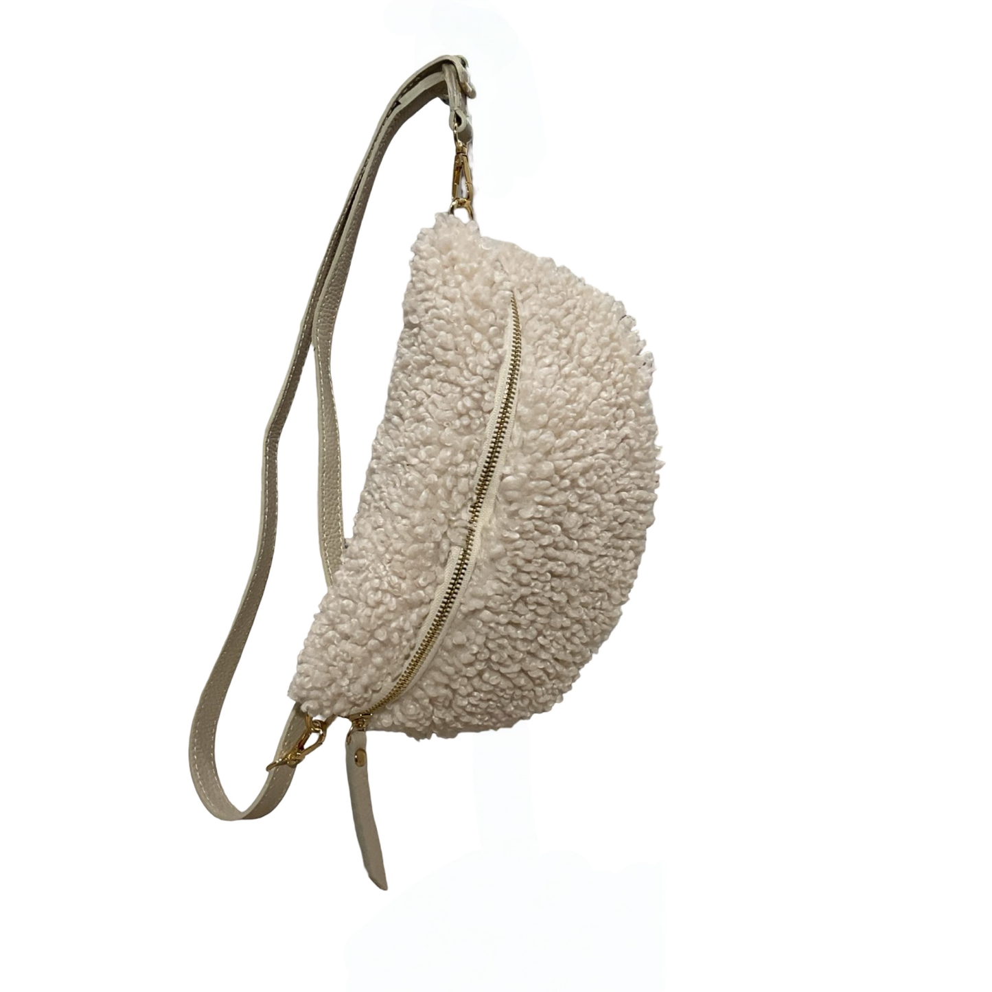 SAC BANANE TEDDY GARNI CUIR