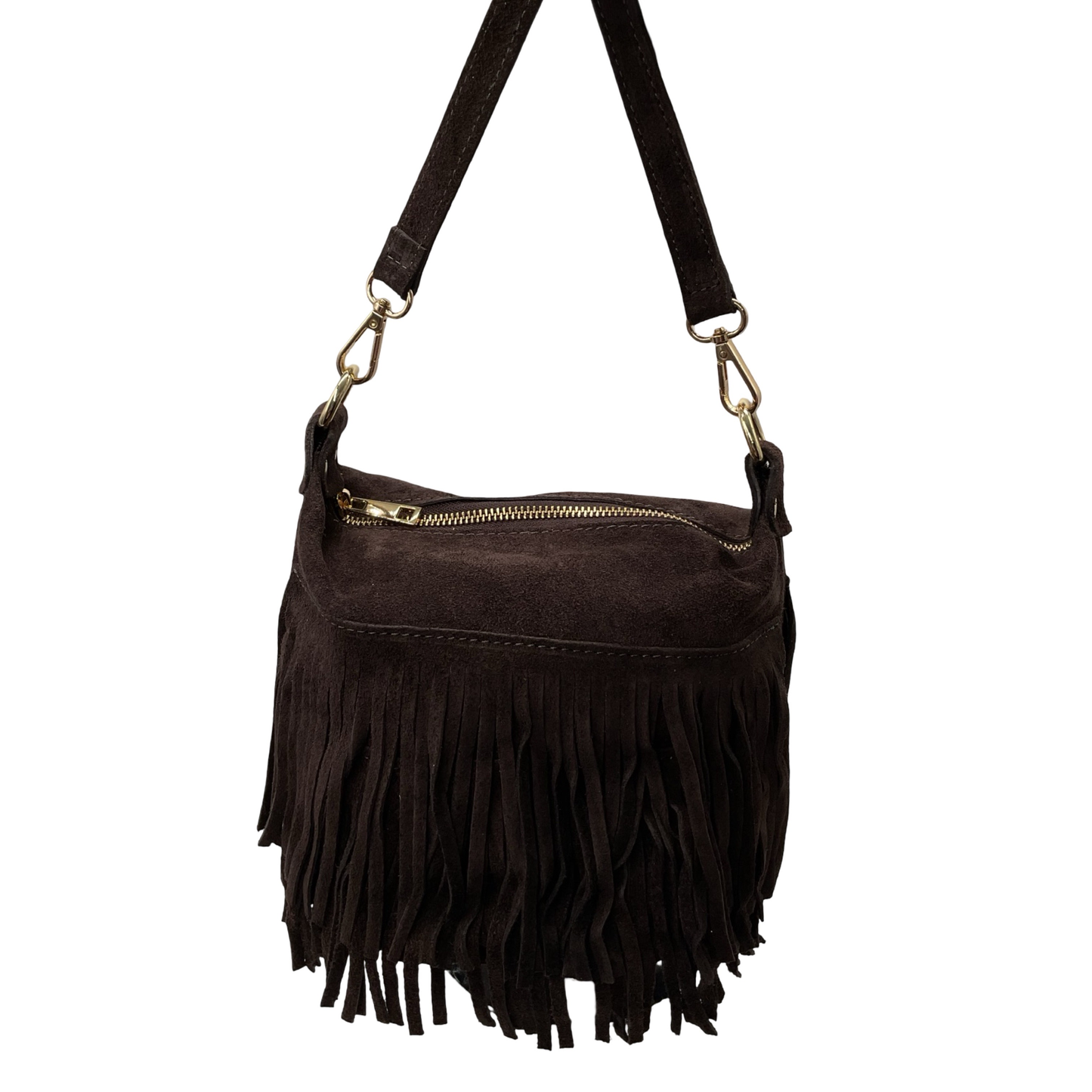 SAC CUIR SUEDE FRANGE CHANTALE
