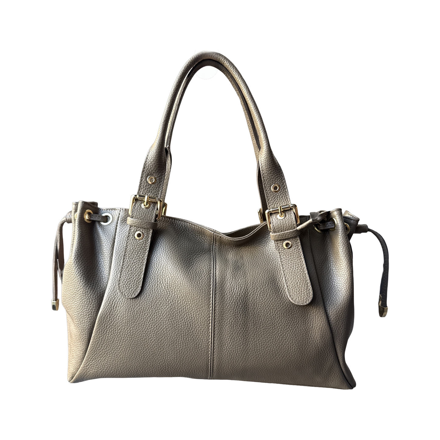 SAC CUIR GRAINE "LACET" LARGE