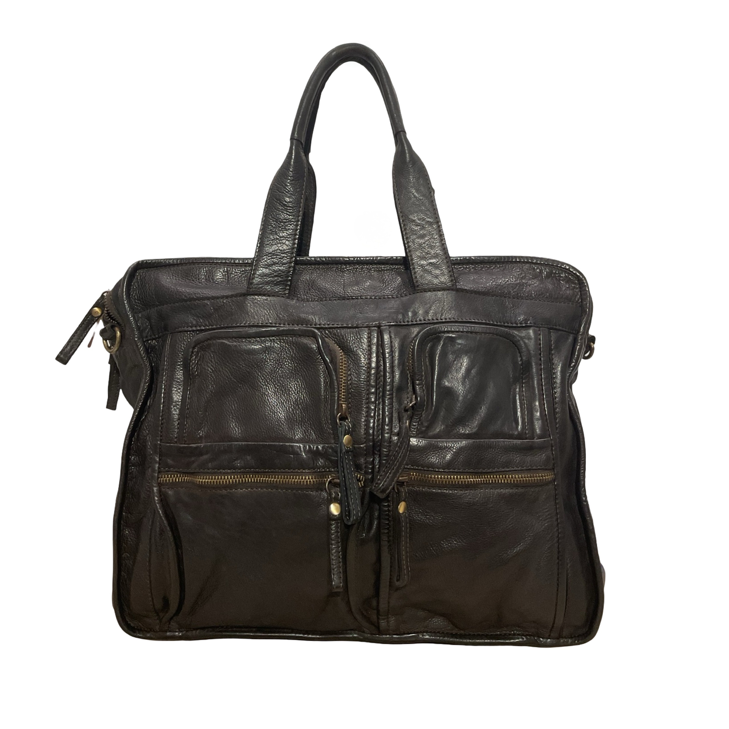 SAC CARTABLE CUIR WASHED BOS