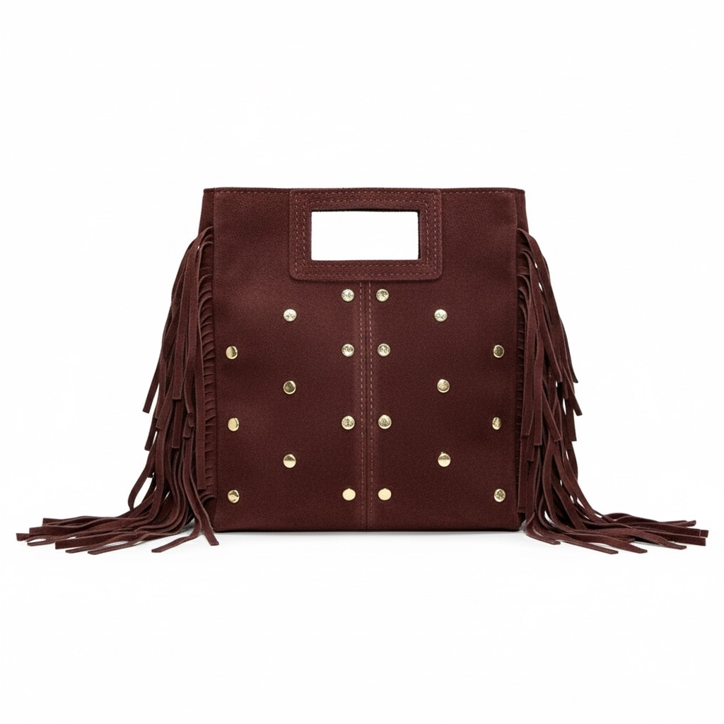 SAC MARION SUEDE CLOUTE OR