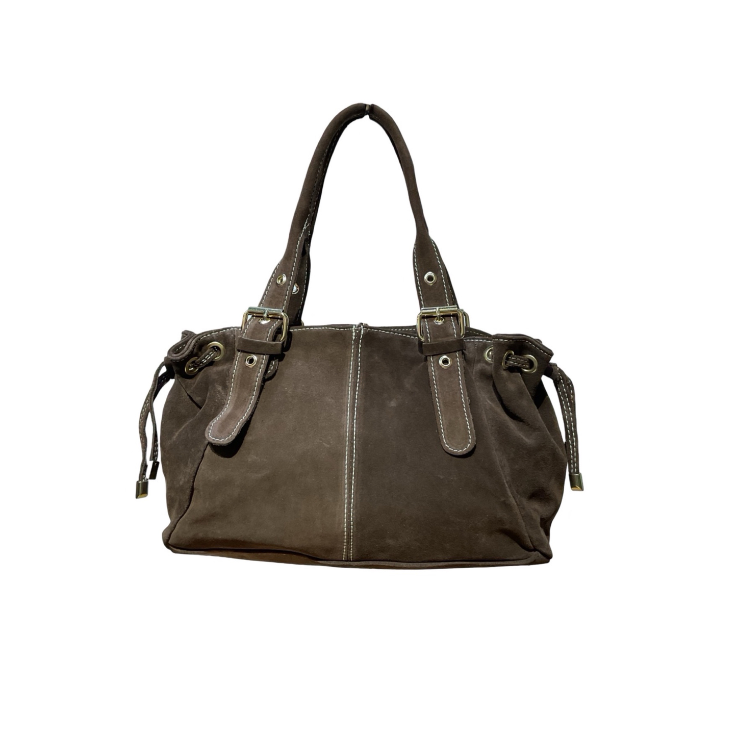 SAC CUIR SUEDE "LACET" SMALL