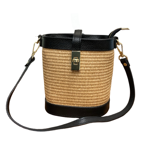 Sac Seau Cuir Raphia Lolita
