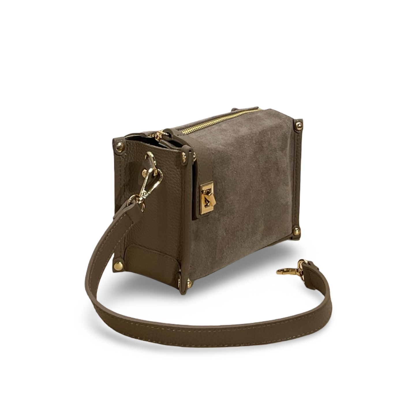 Petit Sac Carré en Cuir Suède Louise