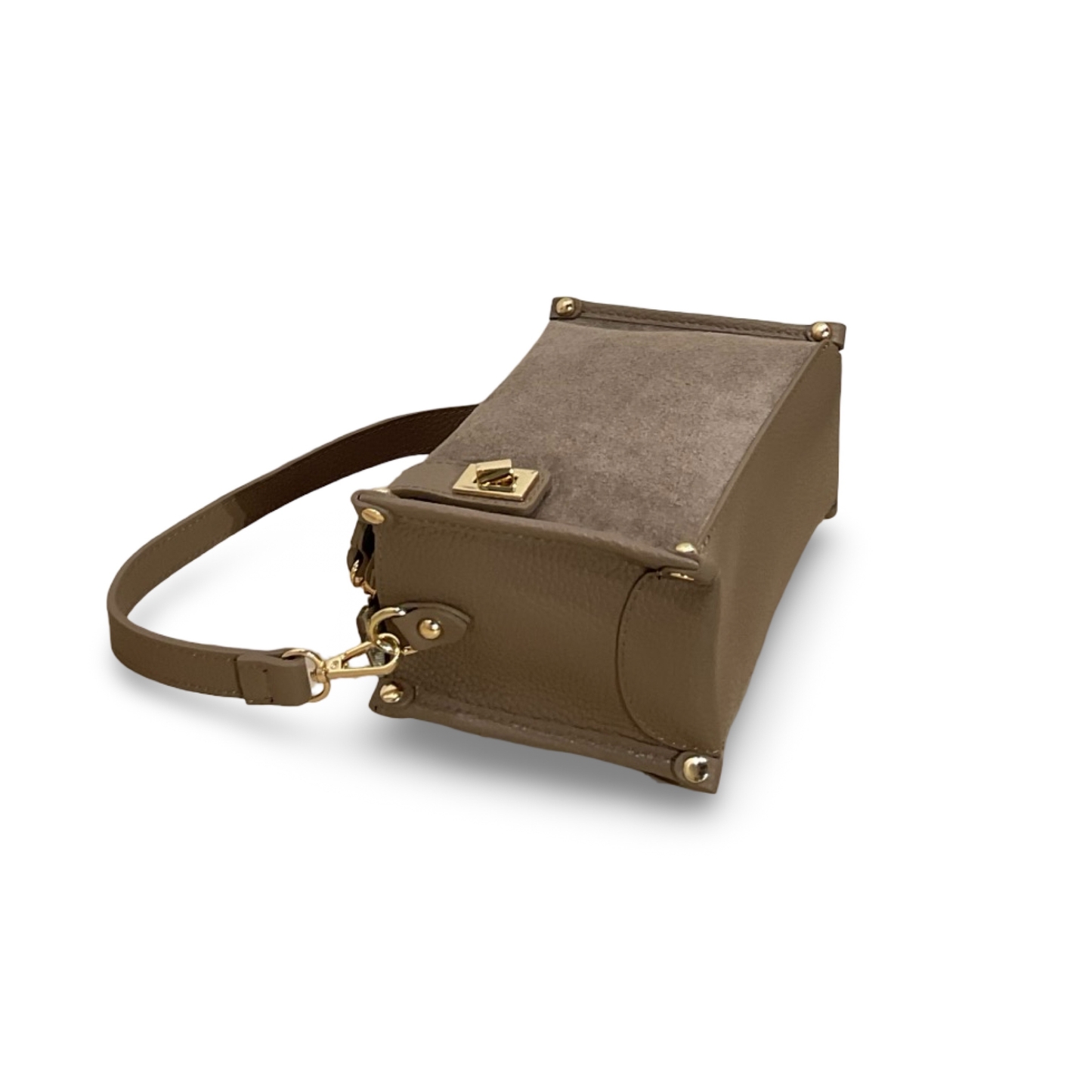 Petit Sac Carré en Cuir Suède Louise