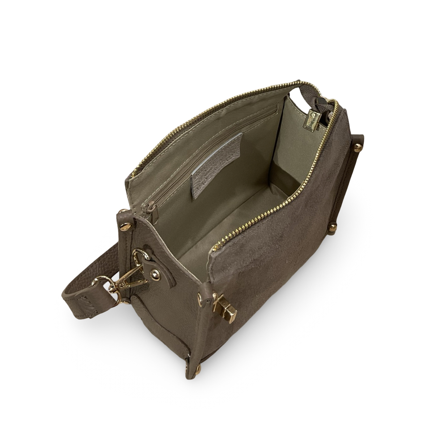 Petit Sac Carré en Cuir Suède Louise