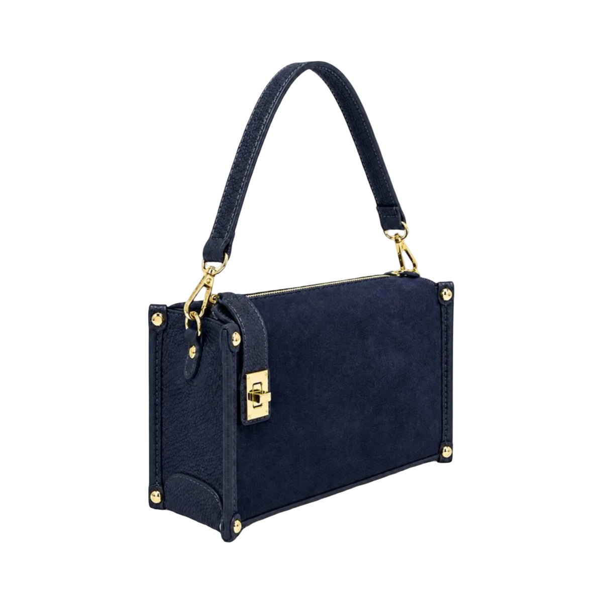 Petit Sac Carré en Cuir Suède Louise
