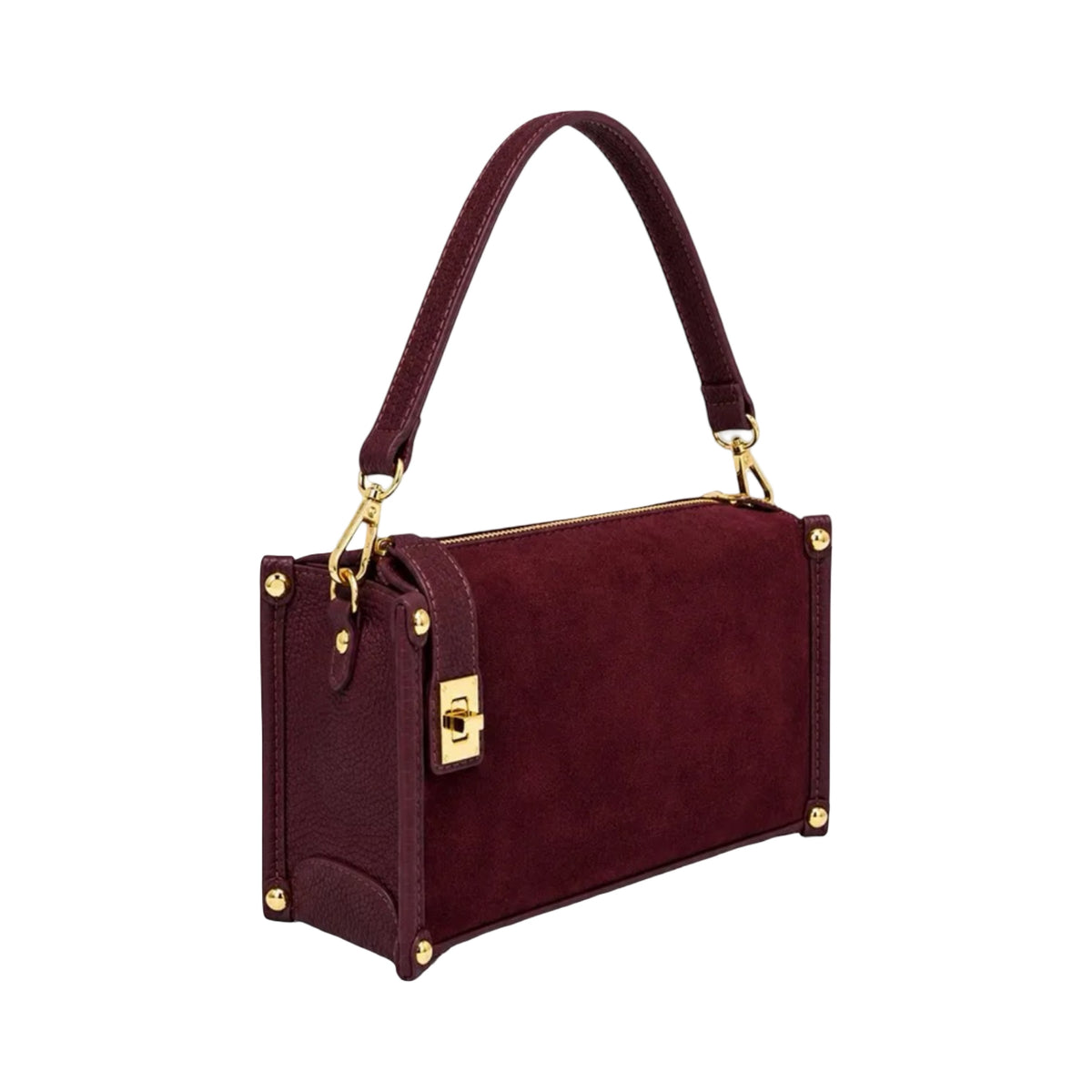 Petit Sac Carré en Cuir Suède Louise