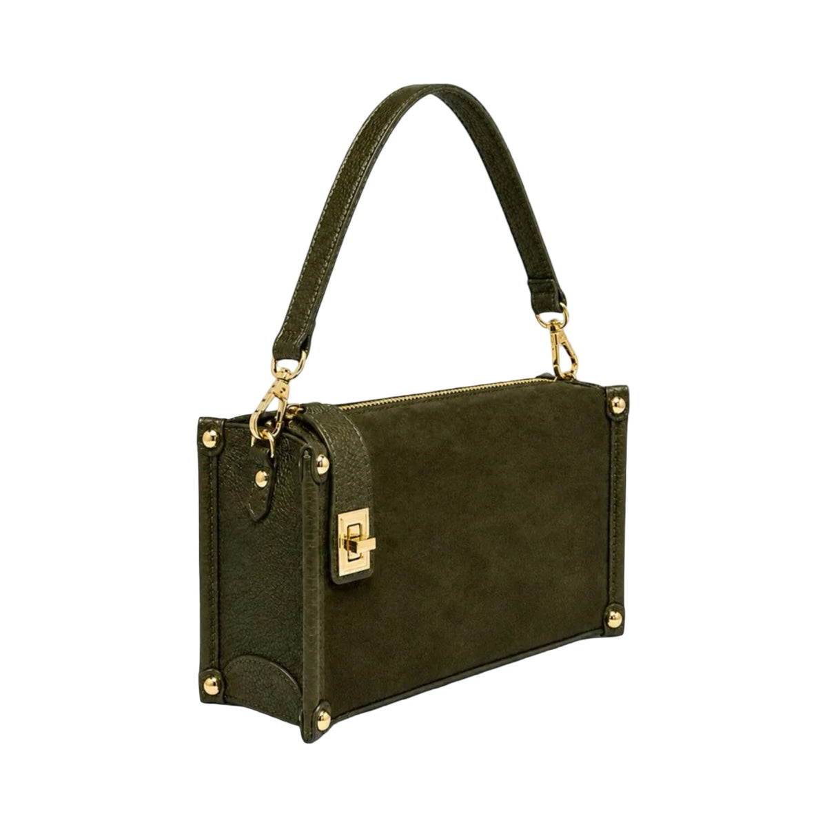 Petit Sac Carré en Cuir Suède Louise