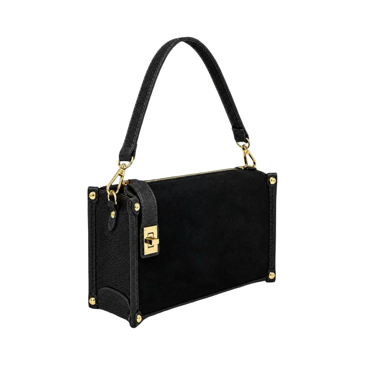 Petit Sac Carré en Cuir Suède Louise