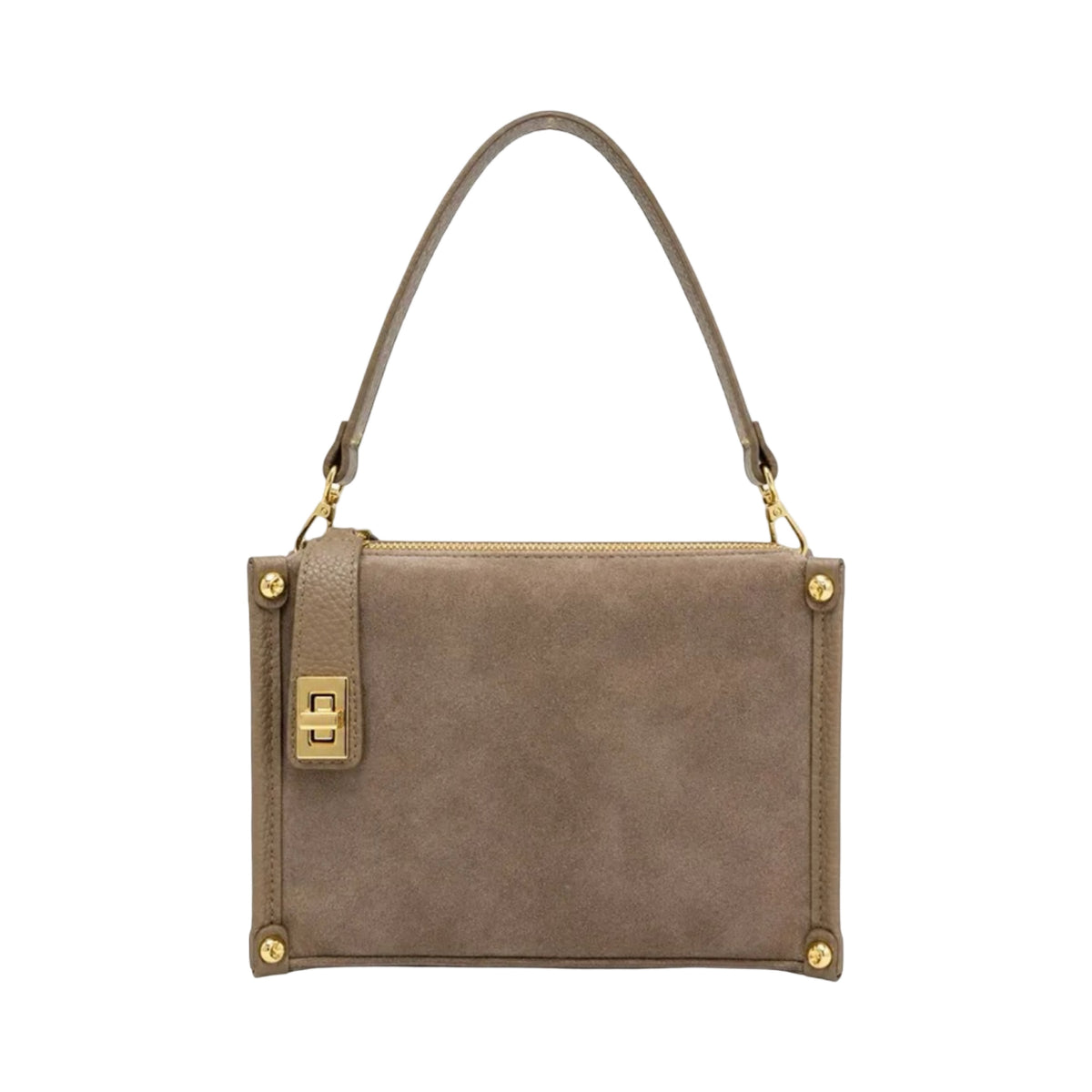 Petit Sac Carré en Cuir Suède Louise