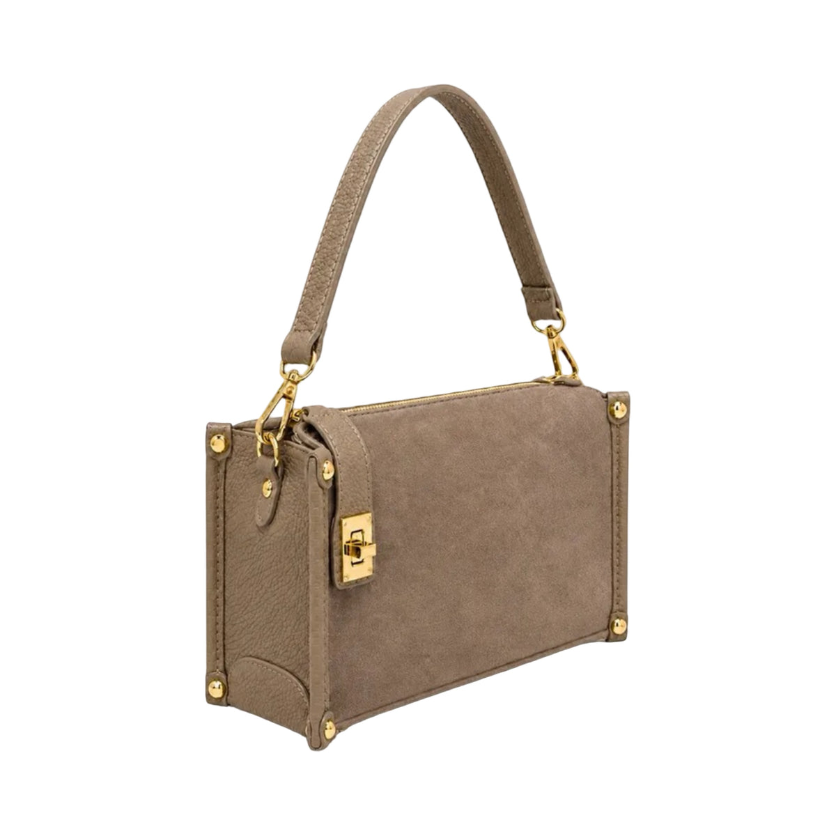 Petit Sac Carré en Cuir Suède Louise