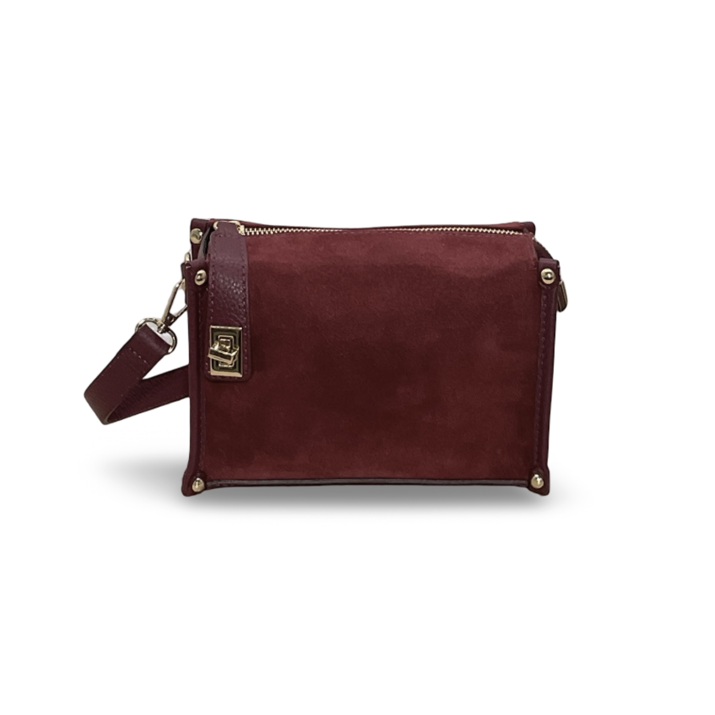 Petit Sac Carré en Cuir Suède Louise