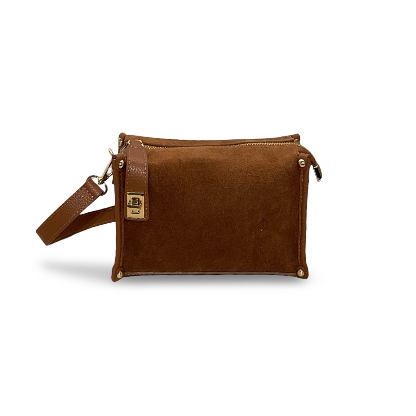 Petit Sac Carré en Cuir Suède Louise