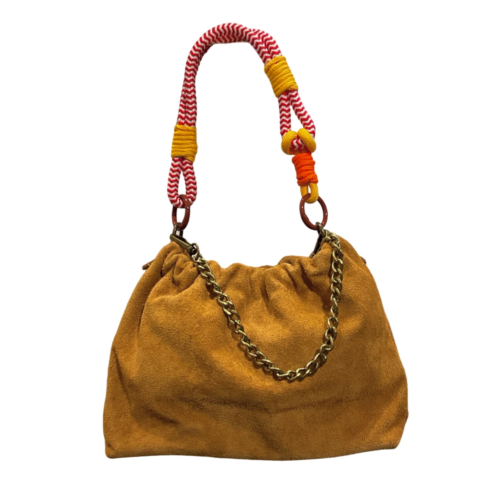 Le sac Plissa (taille S) est un modèle en cuir suède doté d'un cordon tressé, doublé d'une chaîne en bronze.
Fabriqué en Italie, ce petit sac séduit par son design unique au fini plissé et au toucher velouté. Soyez la première à porter le sac Plissa : un design loin du déjà-vu, conçu pour celles qui aiment devancer la tendance.

Dimensions : 23 cm x 17 cm x 7 cm
Porté : Main, bandoulière ou épaule
Personnalisation : Modulable selon vos envies, vous pouvez changé le cordon et la chaîne.